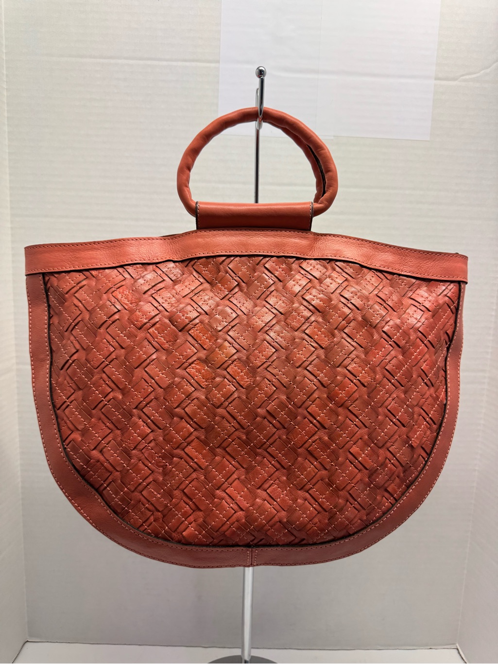 Patricia Nash Oliena Braided Stitch Leather Satchel